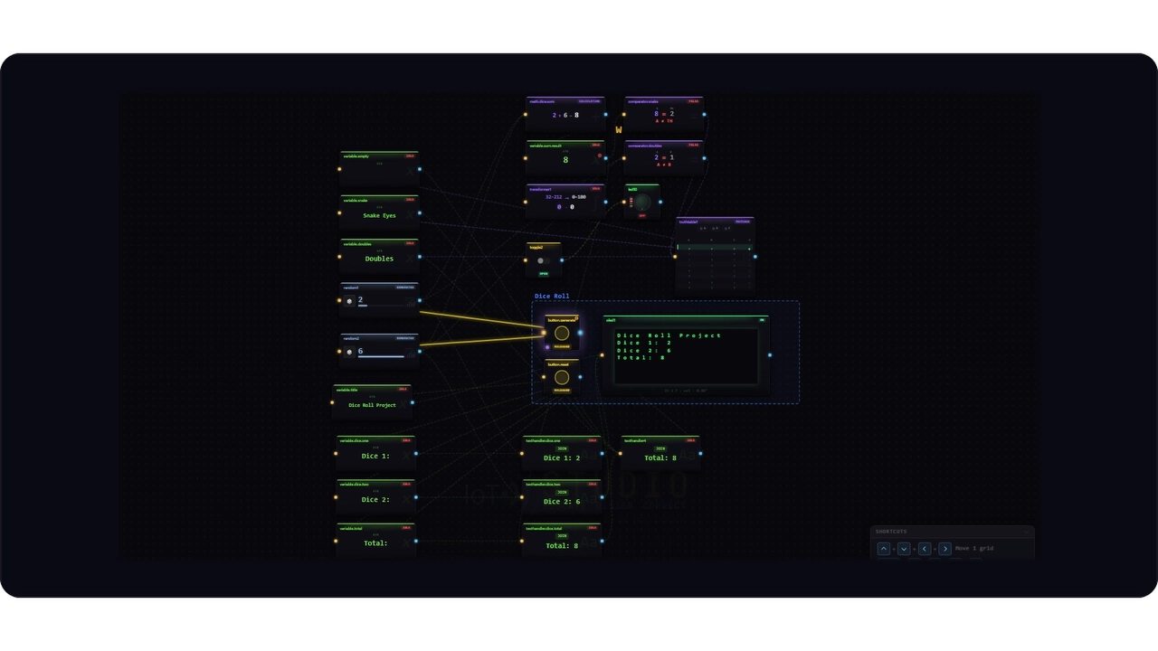 IoT Studio visual development environment